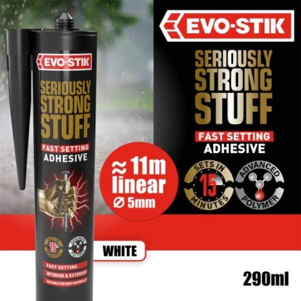 evo stik diy uk seriously strong stuff fast setting adhesive white product image