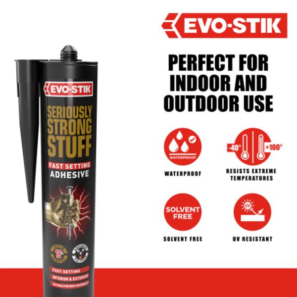 evo stik diy uk seriously strong stuff fast setting adhesive white product image