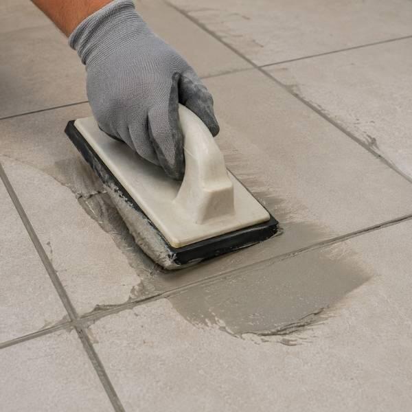 UK How to tile a floor using powder step 7